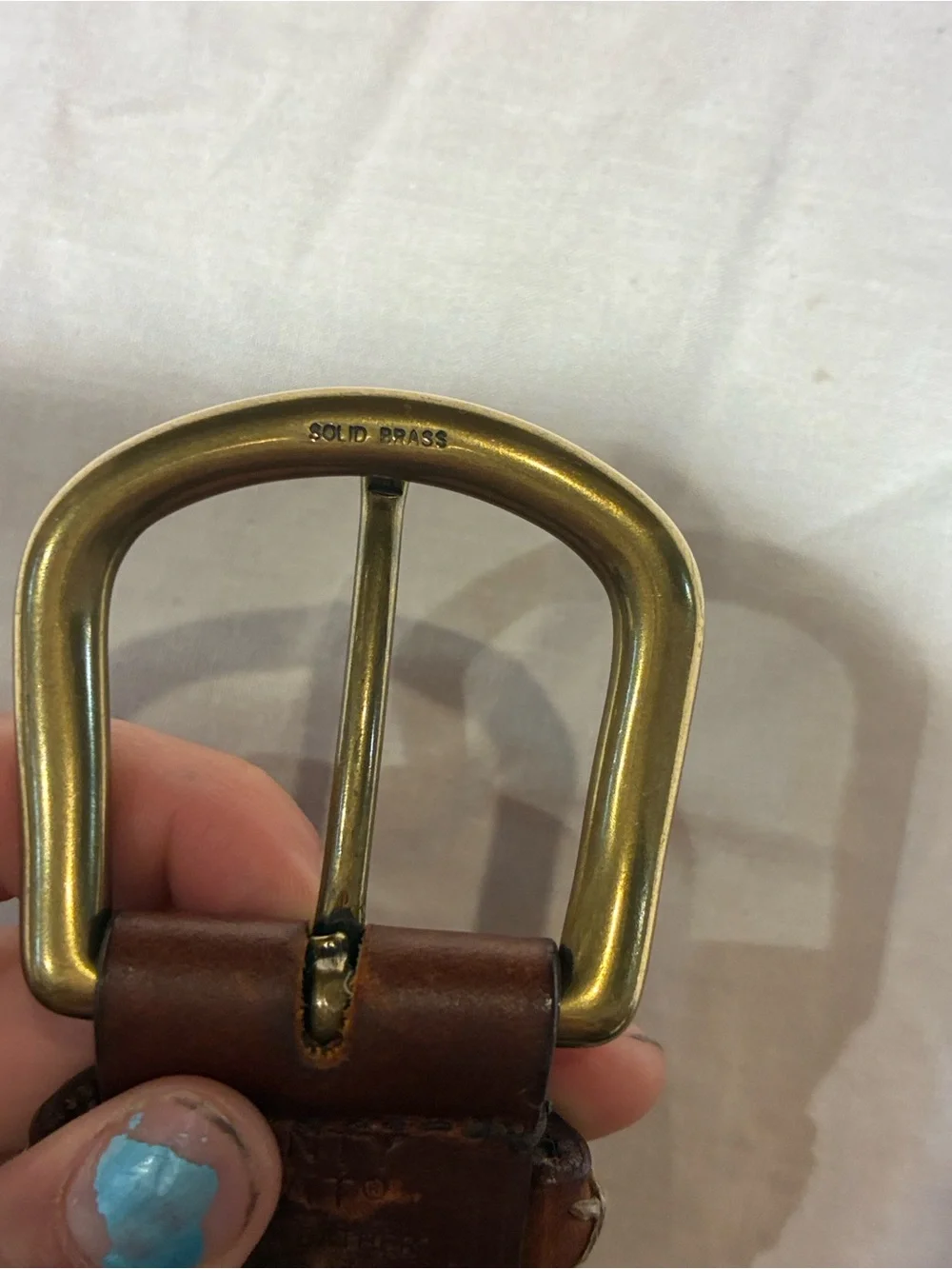 Genuine Brass and Leather Children’s Belt